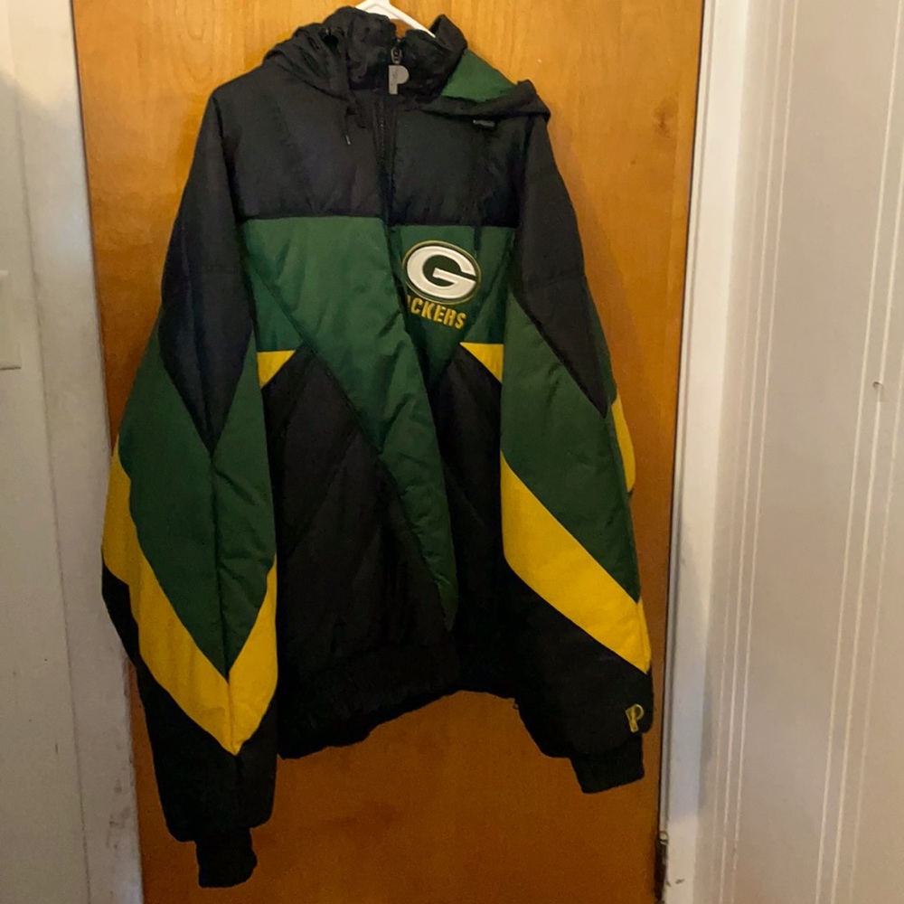 Pro Player Greenbay Packer Pullover Jacket Coat Xl - image 1